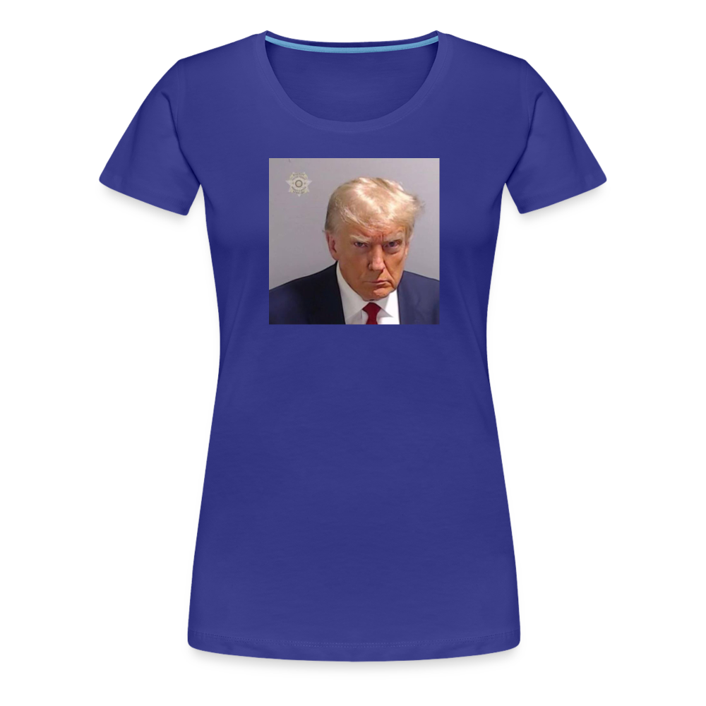 Trump's Mugshot Women’s Premium T-Shirt - royal blue