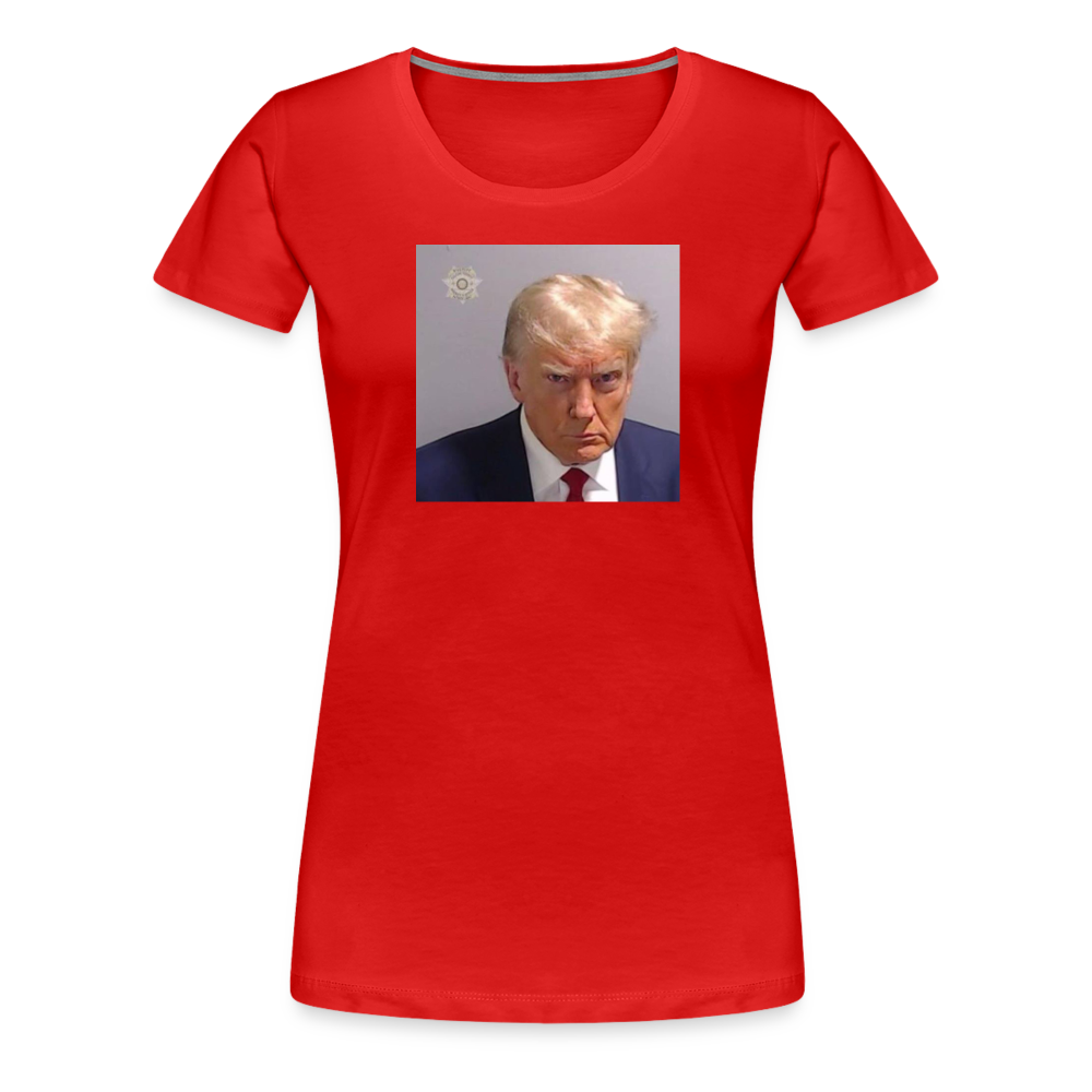 Trump's Mugshot Women’s Premium T-Shirt - red