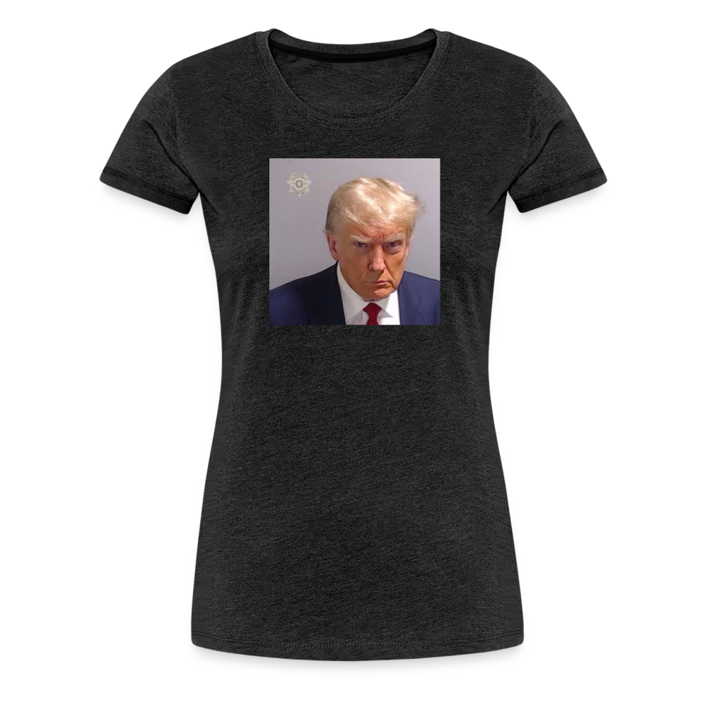 Trump's Mugshot Women’s Premium T-Shirt - charcoal grey