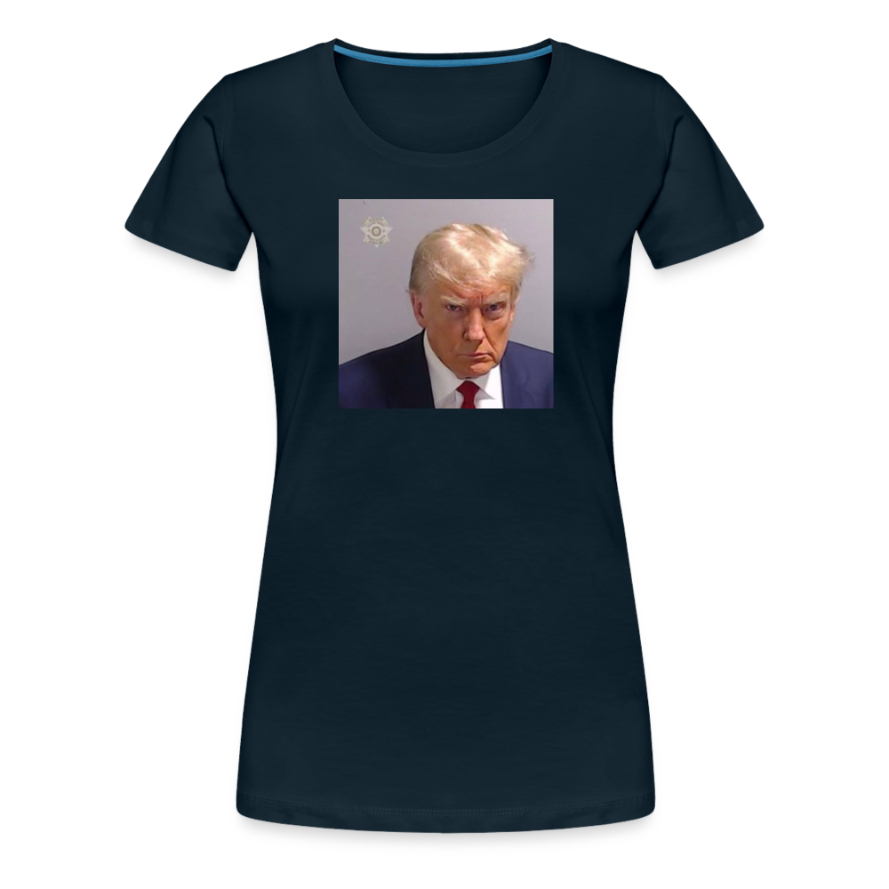 Trump's Mugshot Women’s Premium T-Shirt - deep navy