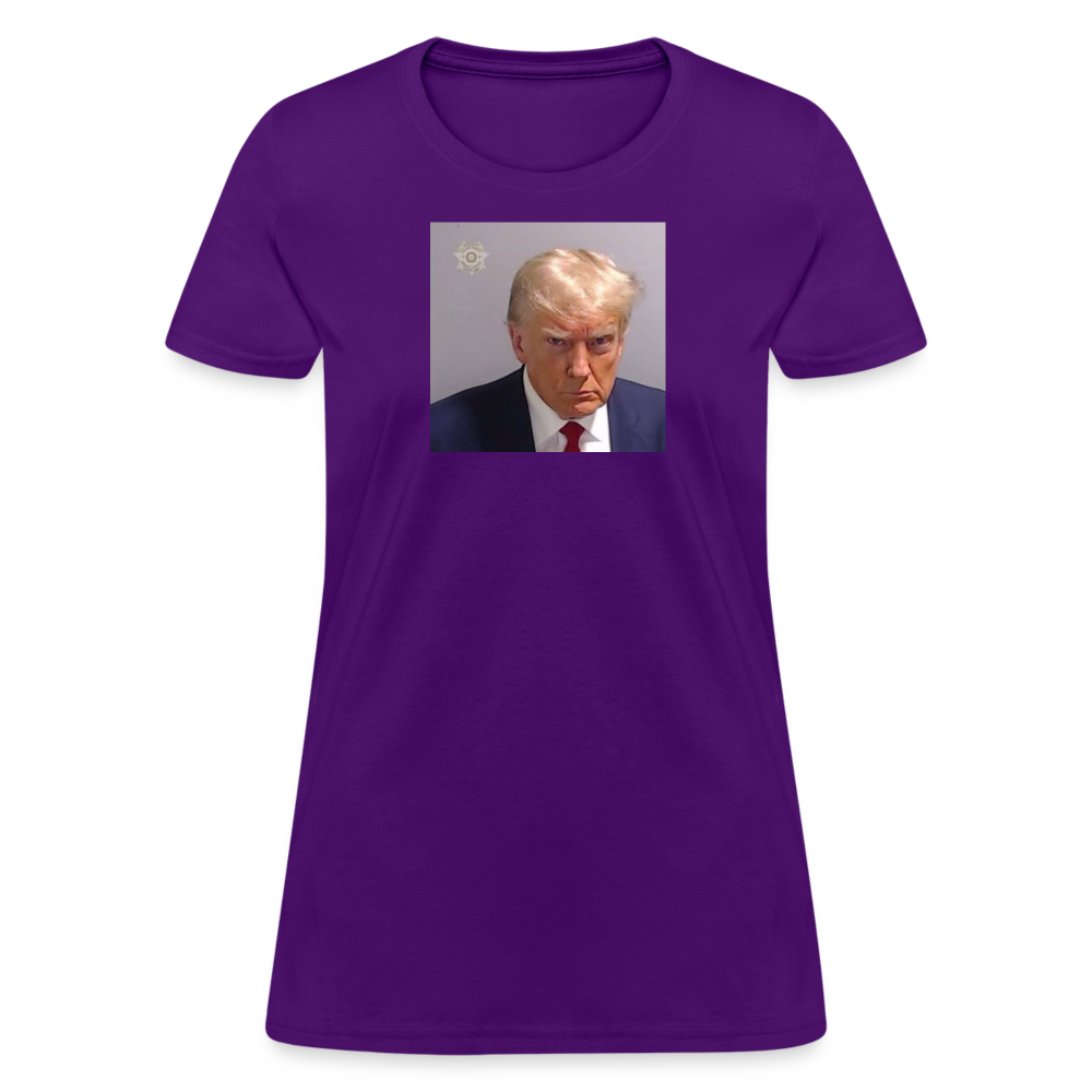 Trump's Mugshot Women's T-Shirt - purple