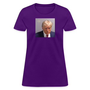 Trump's Mugshot Women's T-Shirt - purple