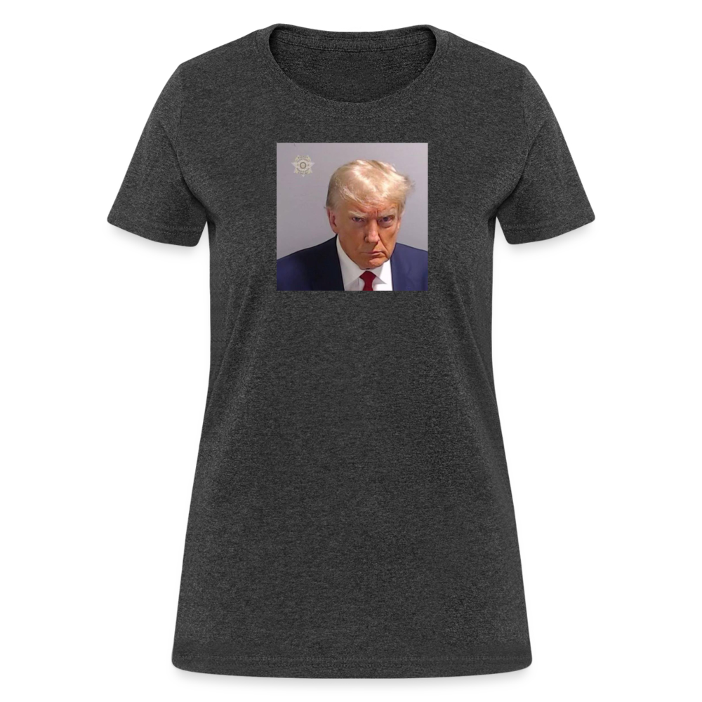 Trump's Mugshot Women's T-Shirt - heather black