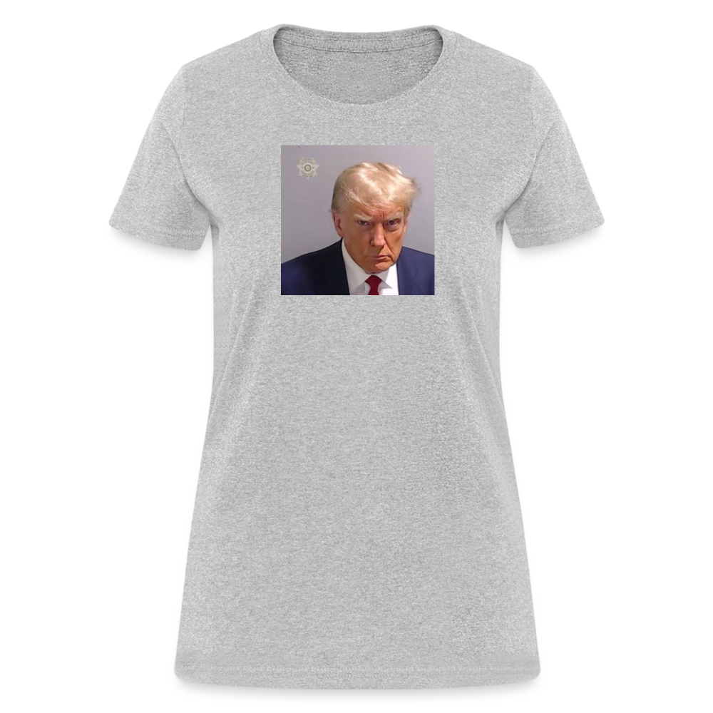 Trump's Mugshot Women's T-Shirt - heather gray