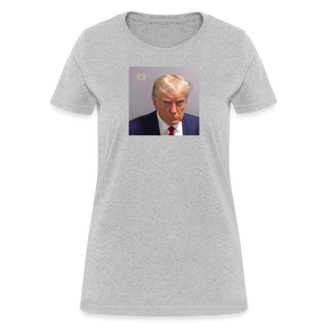 Trump's Mugshot Women's T-Shirt - heather gray