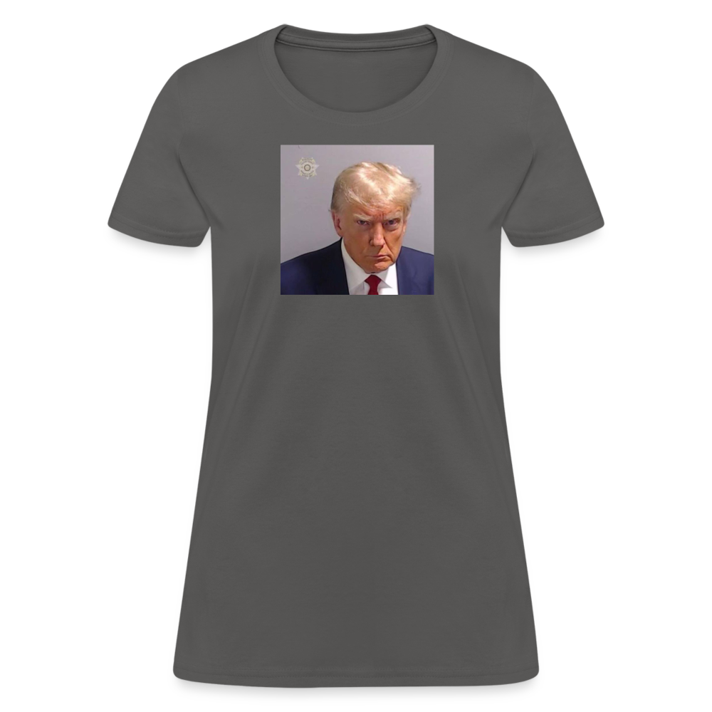 Trump's Mugshot Women's T-Shirt - charcoal