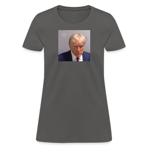 Trump's Mugshot Women's T-Shirt - charcoal