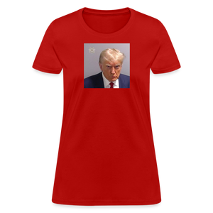 Trump's Mugshot Women's T-Shirt - red