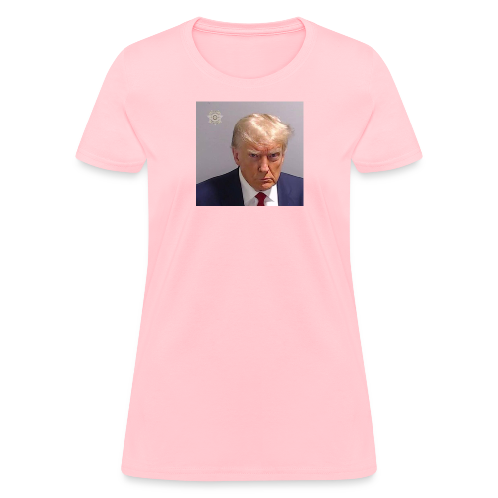 Trump's Mugshot Women's T-Shirt - pink