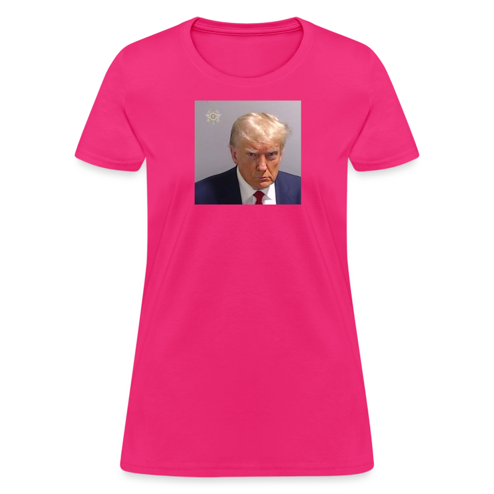 Trump's Mugshot Women's T-Shirt - fuchsia