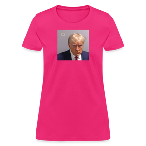 Trump's Mugshot Women's T-Shirt - fuchsia