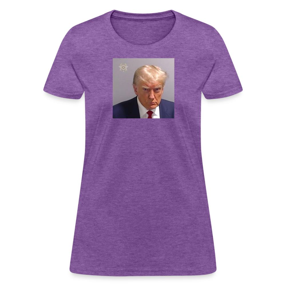 Trump's Mugshot Women's T-Shirt - purple heather