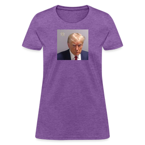 Trump's Mugshot Women's T-Shirt - purple heather