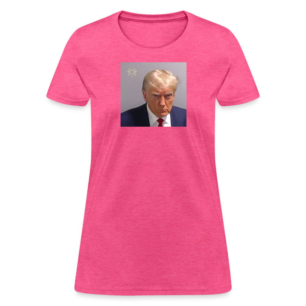 Trump's Mugshot Women's T-Shirt - heather pink