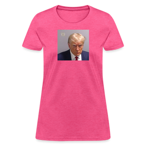 Trump's Mugshot Women's T-Shirt - heather pink