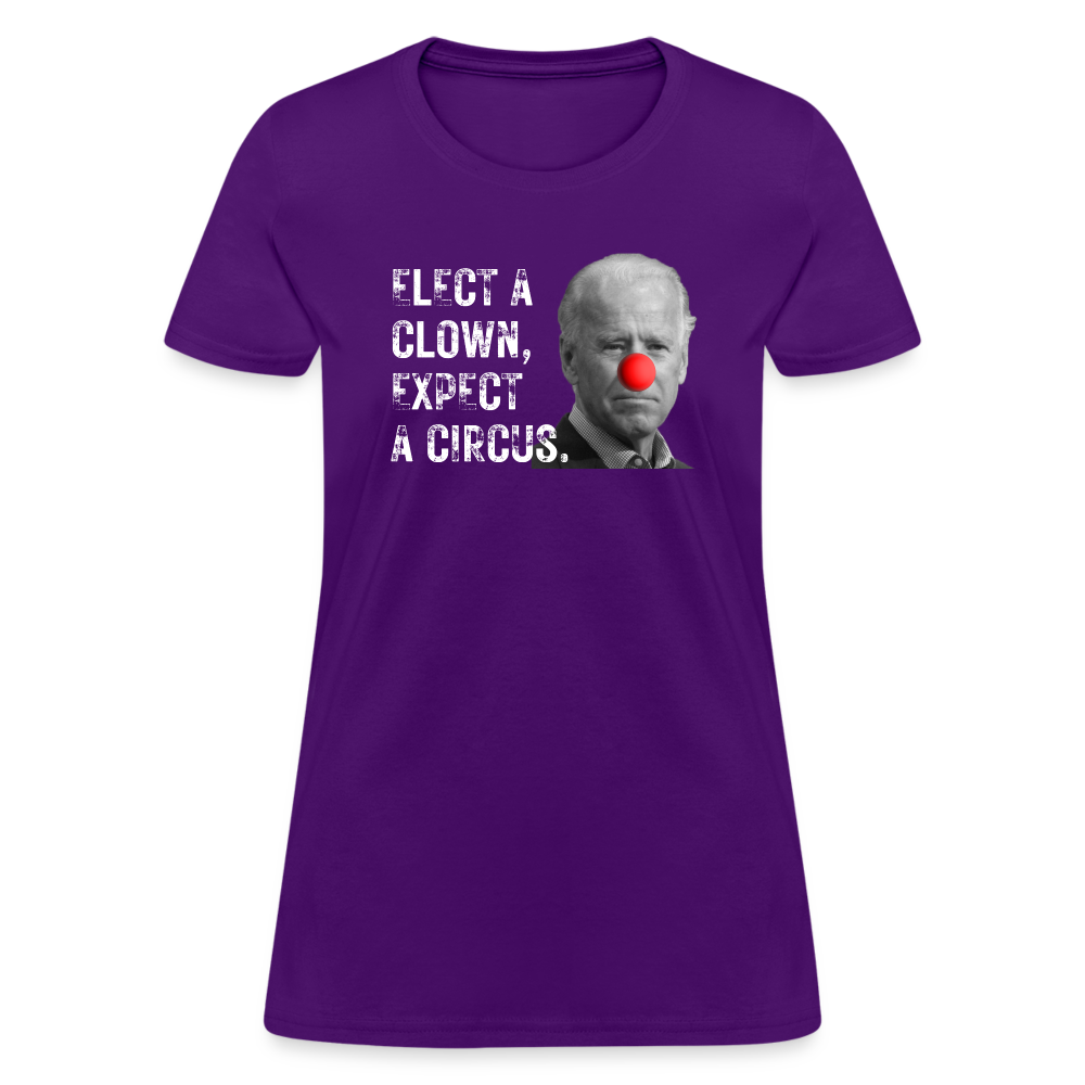 Elect a Clown, Expect a Circus Women's T-Shirt - purple