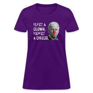 Elect a Clown, Expect a Circus Women's T-Shirt - purple