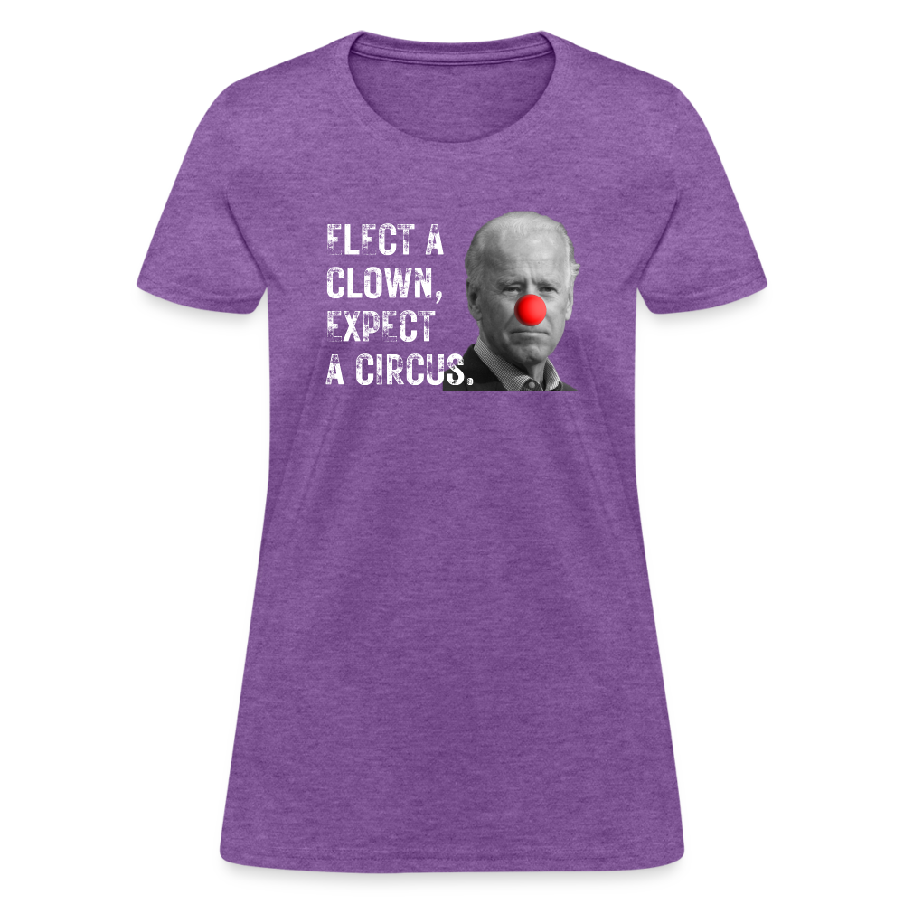 Elect a Clown, Expect a Circus Women's T-Shirt - purple heather