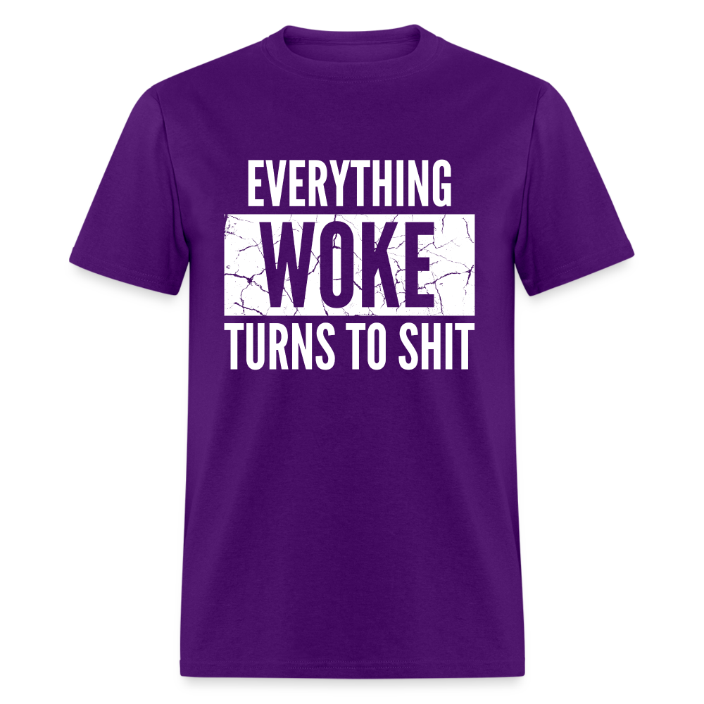 Everything woke turns to shit Classic T-Shirt - purple