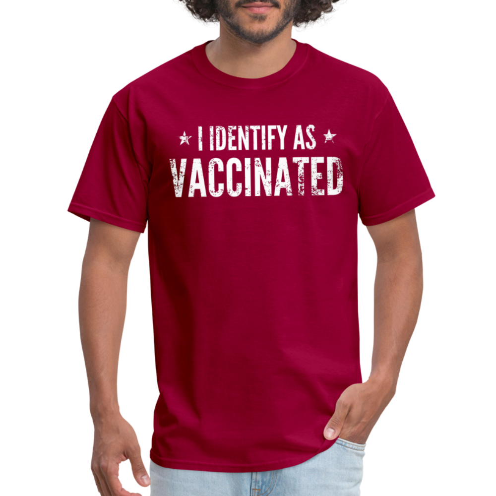 I Identify as Vaccinated Classic T-Shirt - dark red