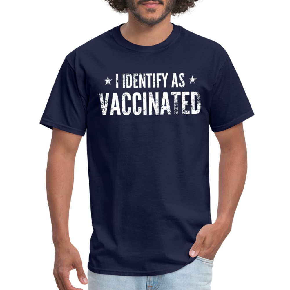 I Identify as Vaccinated Classic T-Shirt - navy