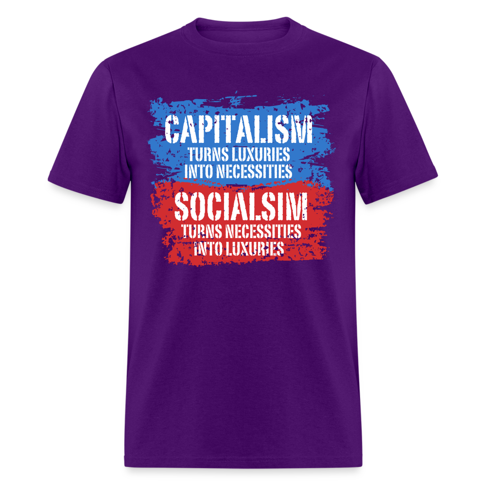 Capitalism vs Socialism Classic T-Shirt - purple