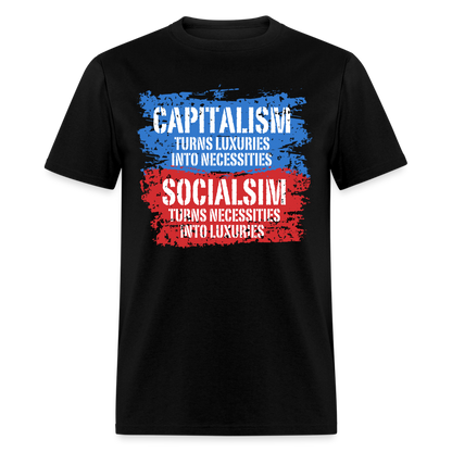 Capitalism vs Socialism Classic T-Shirt - black