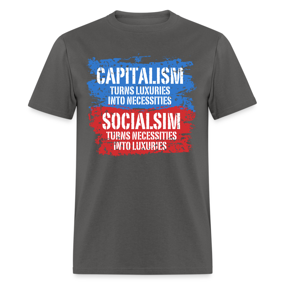 Capitalism vs Socialism Classic T-Shirt - charcoal