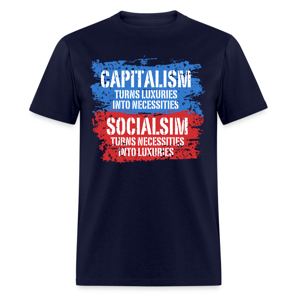 Capitalism vs Socialism Classic T-Shirt - navy