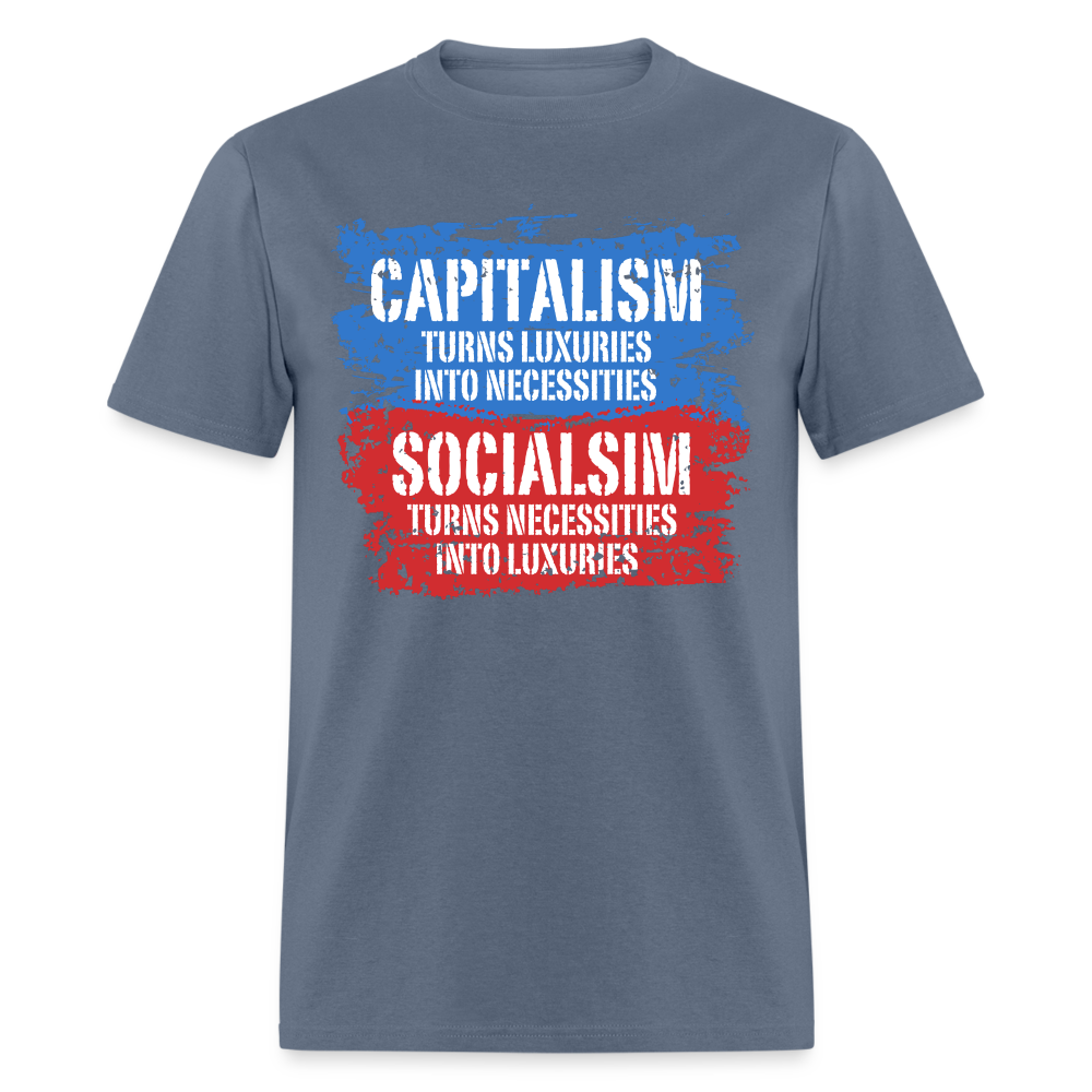 Capitalism vs Socialism Classic T-Shirt - denim