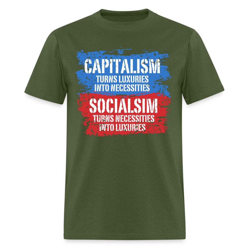 Capitalism vs Socialism Classic T-Shirt - military green