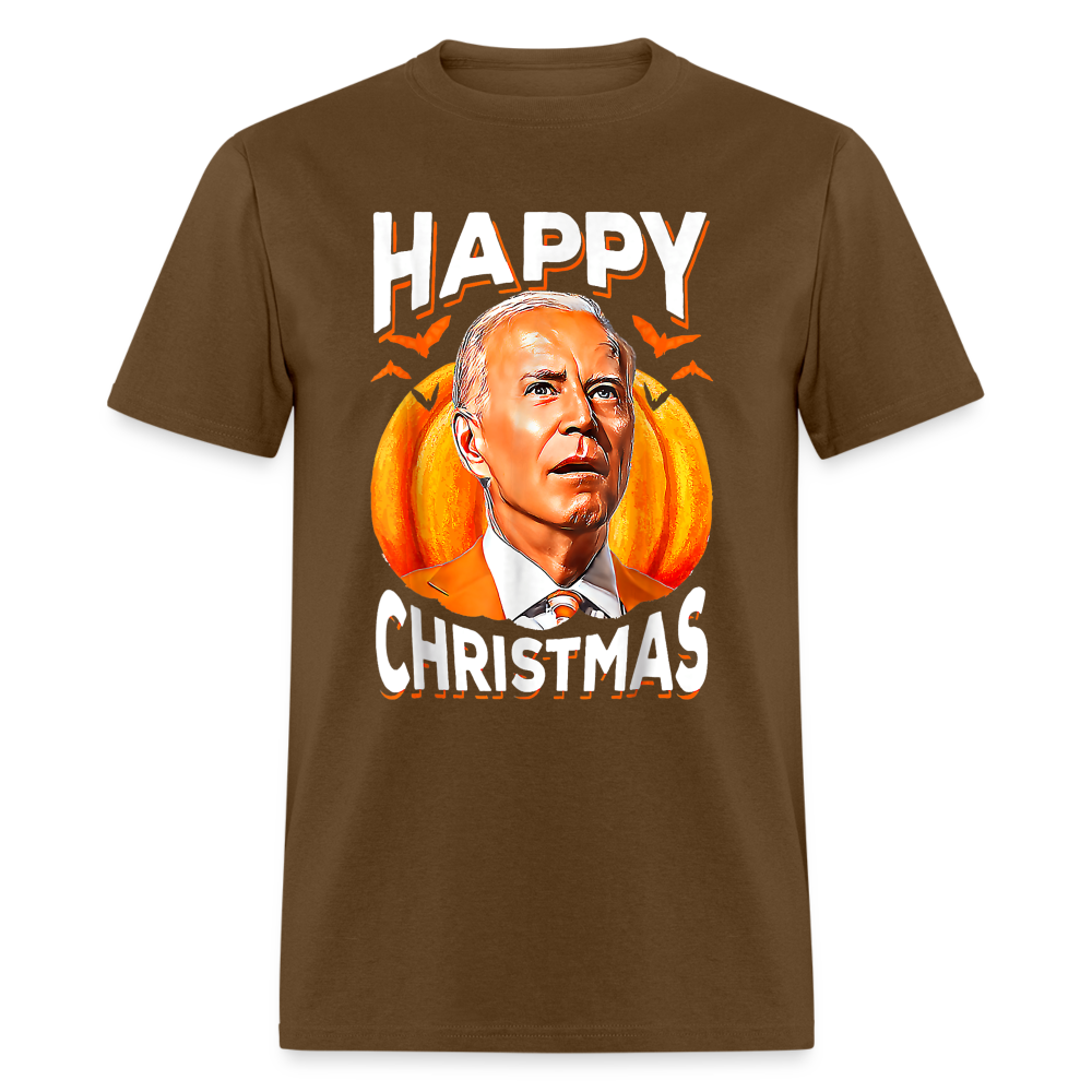 Happy Christmas Joe Biden Confused Halloween Classic T-Shirt - brown