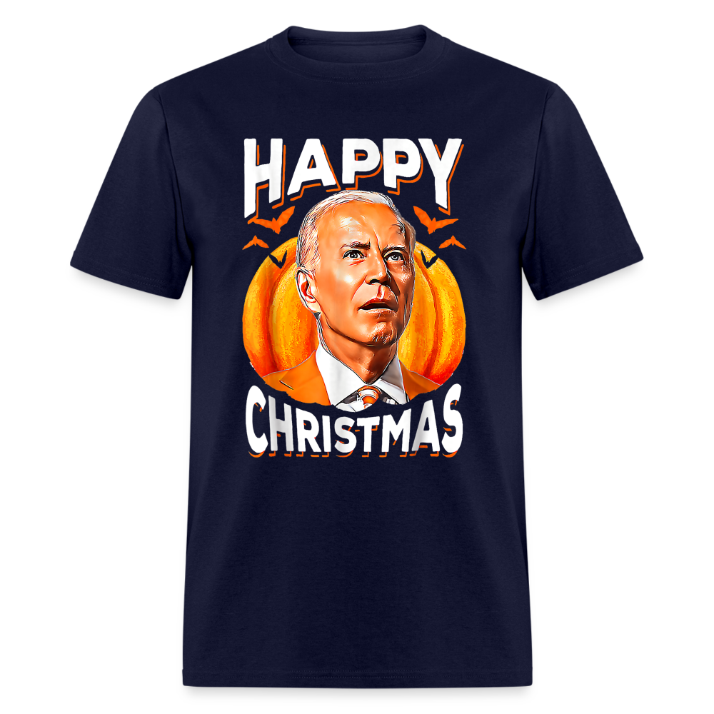 Happy Christmas Joe Biden Confused Halloween Classic T-Shirt - navy