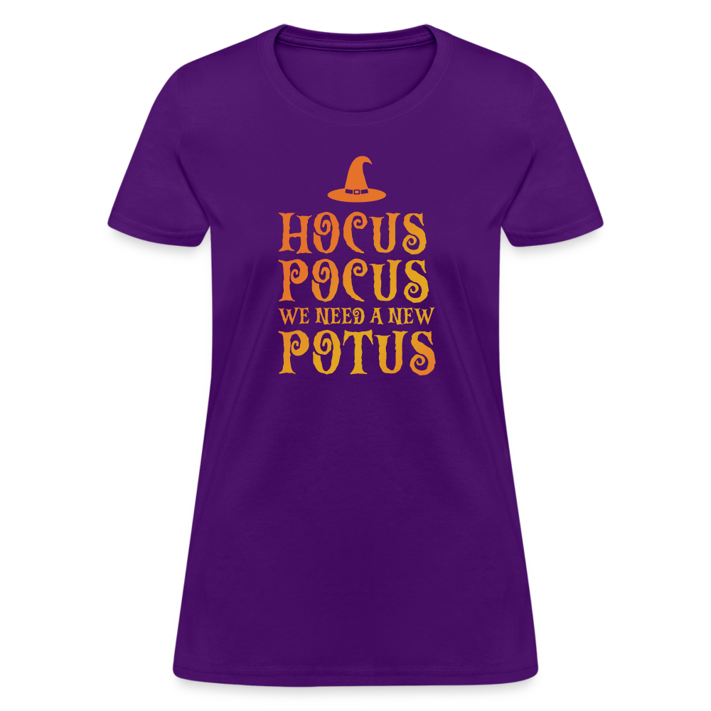 Hocus Pocus We Need A New POTUS Funny Women's T-Shirt - purple