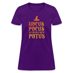 Hocus Pocus We Need A New POTUS Funny Women's T-Shirt - purple