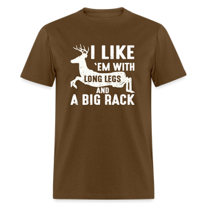 I Like 'Em With Long Legs And A Big Rack Funny Classic T-Shirt - brown