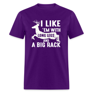 I Like 'Em With Long Legs And A Big Rack Funny Classic T-Shirt - purple