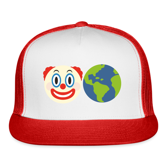 Clown World Trucker Cap - white/red