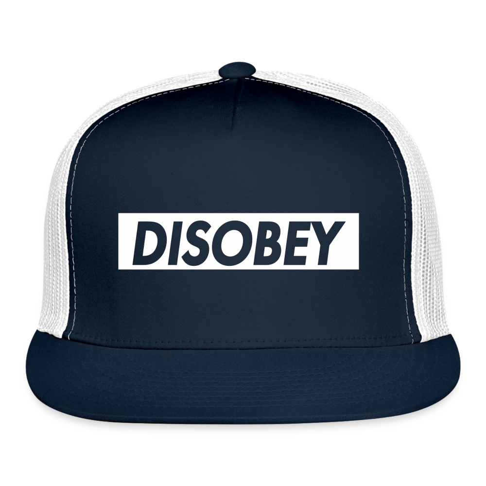 DISOBEY Trucker Cap - navy/white