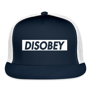 DISOBEY Trucker Cap - navy/white