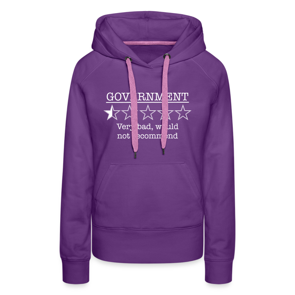 Government, would not recommend Women’s Premium Hoodie - purple 