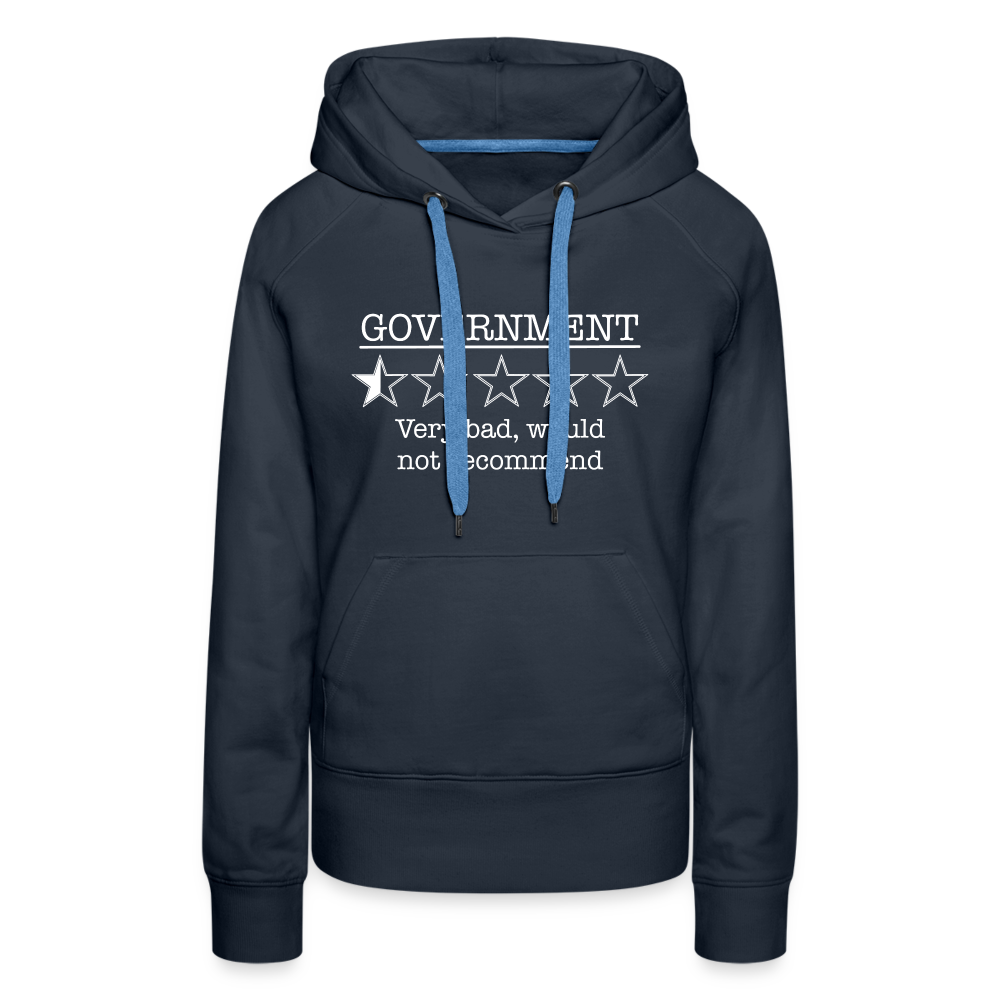 Government, would not recommend Women’s Premium Hoodie - navy