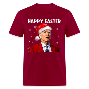 Happy Easter Funny Christmas Classic T-Shirt - dark red