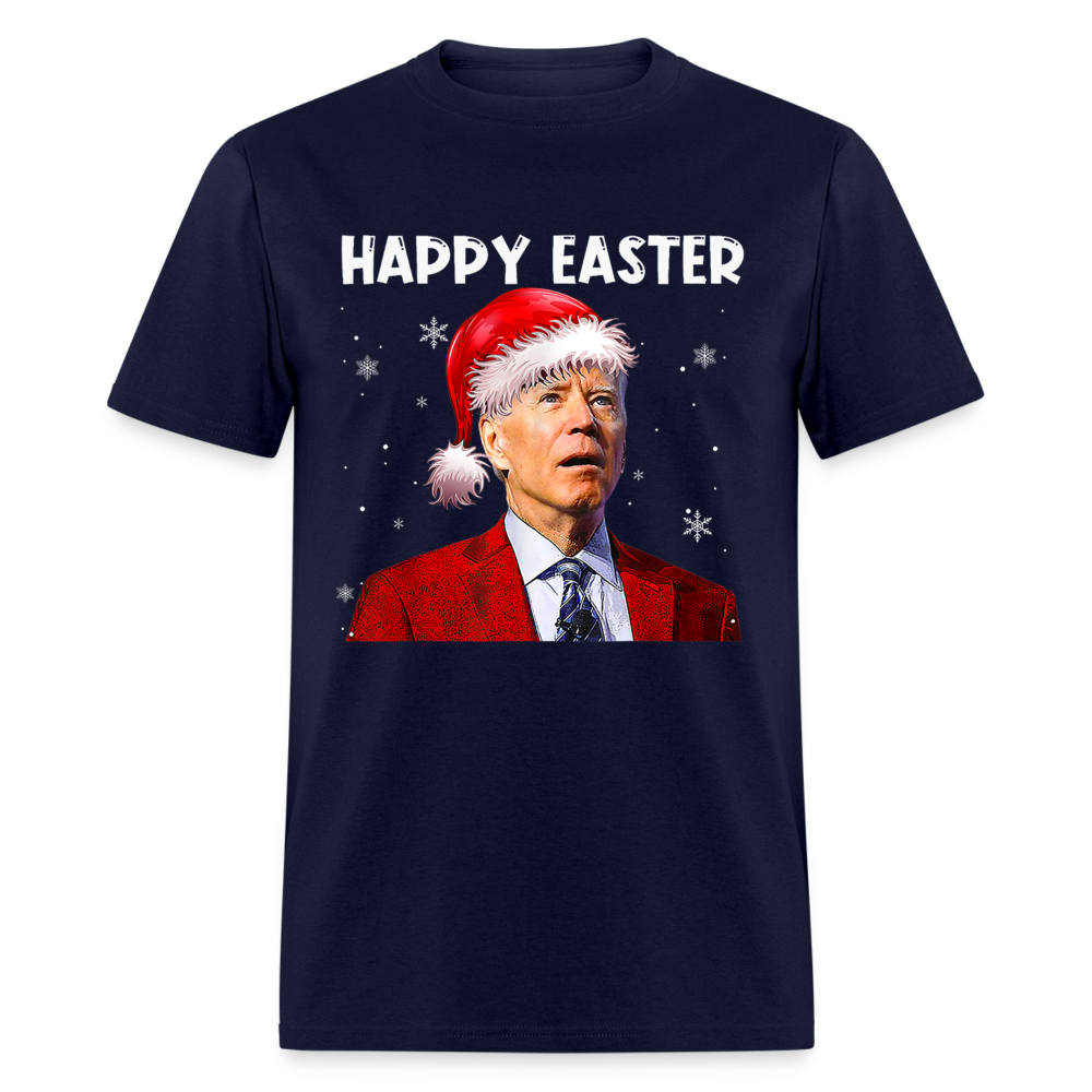 Happy Easter Funny Christmas Classic T-Shirt - navy