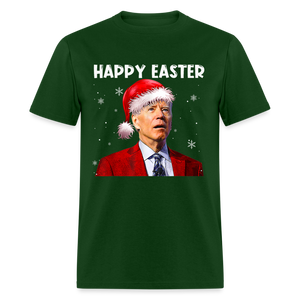 Happy Easter Funny Christmas Classic T-Shirt - forest green