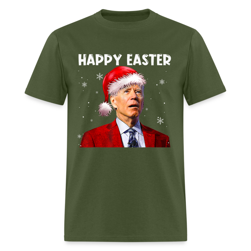 Happy Easter Funny Christmas Classic T-Shirt - military green