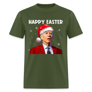 Happy Easter Funny Christmas Classic T-Shirt - military green