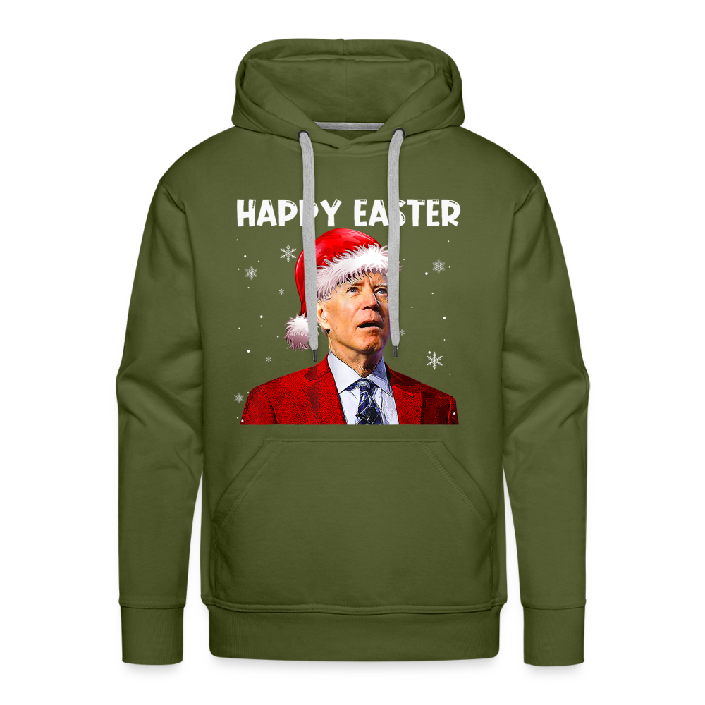 Happy Easter Funny Christmas Men’s Premium Hoodie - olive green