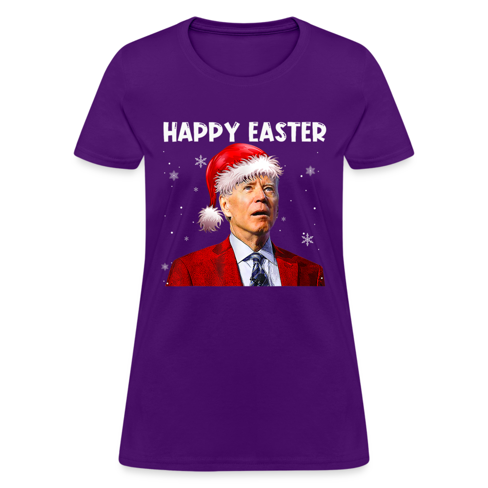 Happy Easter Funny Christmas Women's T-Shirt - purple