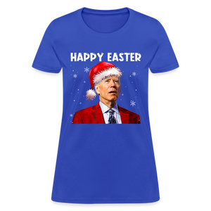 Happy Easter Funny Christmas Women's T-Shirt - royal blue